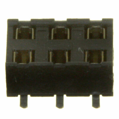 6 Position Receptacle, Bottom Entry Connector 0.079