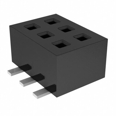 6 Position Receptacle Connector Surface Mount - 2