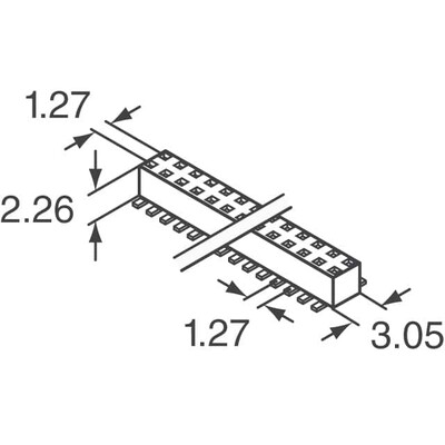 6 Position Receptacle Connector Surface Mount - 1