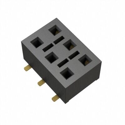6 Position Receptacle Connector Surface Mount - 1
