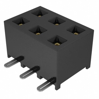 6 Position Receptacle Connector Surface Mount - 2