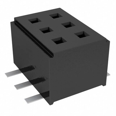 6 Position Receptacle Connector Surface Mount - 2