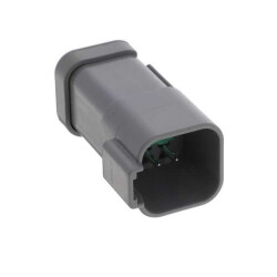6 Position Rectangular Housing Connector Receptacle Gray 0.359