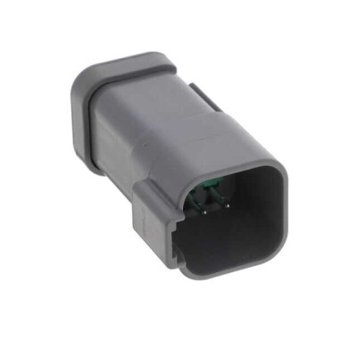 6 Position Rectangular Housing Connector Receptacle Gray 0.359