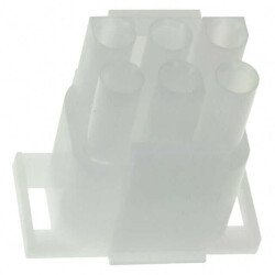 6 Position Rectangular Housing Connector Plug Natural - TE Connectivity AMP Connectors