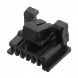 6 Position Rectangular Housing Connector Socket Black 0.039