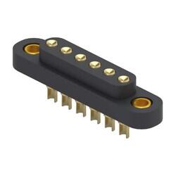 6 Position Spring Mating Target Connector Through Hole, Solder Cup - Mill-Max Manufacturing Corp.