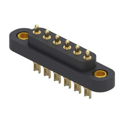 6 Position Spring Piston Connector Through Hole, Solder Cup - 1