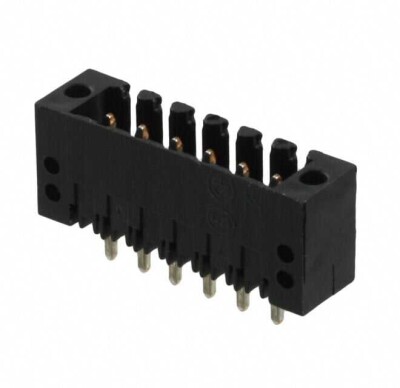 6 Position Terminal Block Header, Male Pins, Shrouded (4 Side) 0.138
