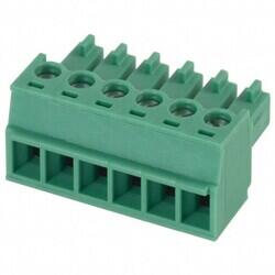 6 Position Terminal Block Plug, Female Sockets 0.150