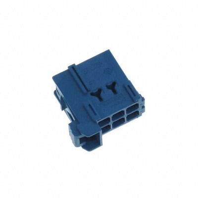 6 Rectangular Connectors - Housings Receptacle Blue 0.197