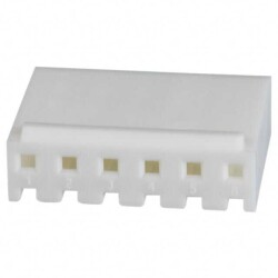 6 Rectangular Connectors - Housings Receptacle Natural 0.156