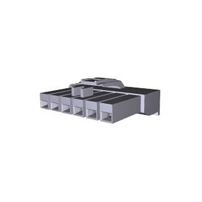 6 Rectangular Connectors - Housings Plug Natural 0.156