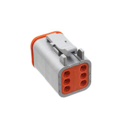6 Rectangular Connectors - Housings Plug Gray - Amphenol Sine Systems Corp (1)