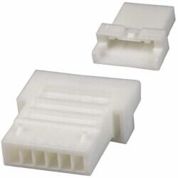 6 Rectangular Connectors - Housings Plug Natural 0.079
