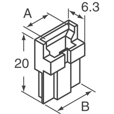 6 Rectangular Connectors - Housings Plug Natural 0.079