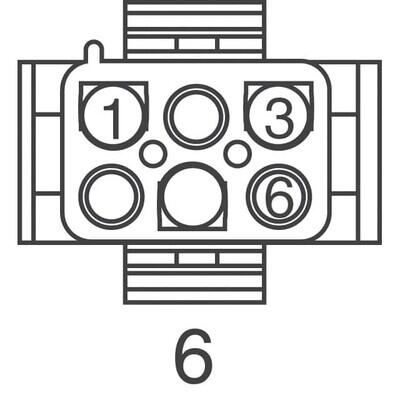 6 Rectangular Connectors - Housings Plug Natural - 3