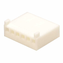 6 Rectangular Connectors - Housings Receptacle White 0.100