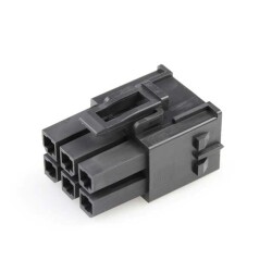6 Rectangular Connectors - Housings Receptacle Black 0.224