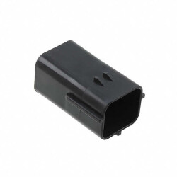 6 Rectangular Connectors - Housings Receptacle Black - TE Connectivity AMP Connectors