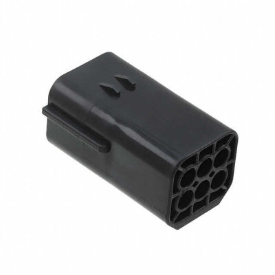 6 Rectangular Connectors - Housings Receptacle Black - 2
