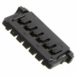 6 Rectangular Connectors - Housings Receptacle Black 0.059