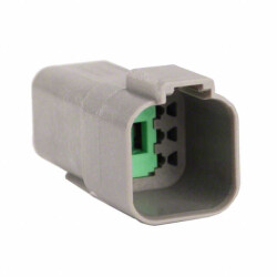 6 Rectangular Connectors - Housings Receptacle Gray - Amphenol Sine Systems Corp
