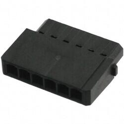 6 Rectangular Connectors - Housings Receptacle Black 0.079