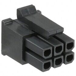 6 Rectangular Connectors - Housings Receptacle Black 0.118