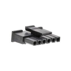 6 Rectangular Connectors - Housings Receptacle Black 0.118