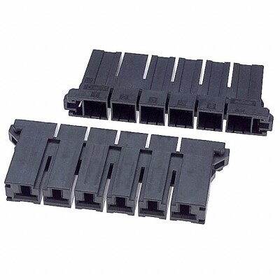 6 Rectangular Connectors - Housings Receptacle Black 0.400