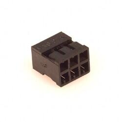 6 Rectangular Connectors - Housings Receptacle Black 0.079