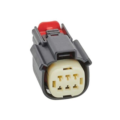 6 Rectangular Connectors - Housings Receptacle Black 0.138