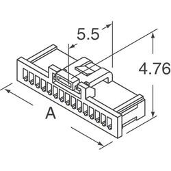 6 Rectangular Connectors - Housings Receptacle White 0.039