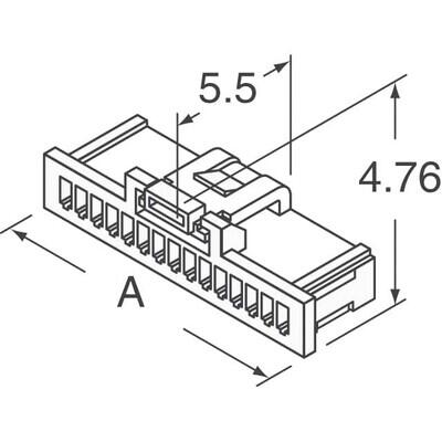 6 Rectangular Connectors - Housings Receptacle White 0.039