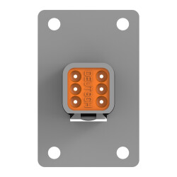 6 Rectangular Connectors - Housings Receptacle Gray 0.359