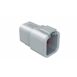 6 Rectangular Connectors - Housings Receptacle Gray - Amphenol Sine Systems Corp