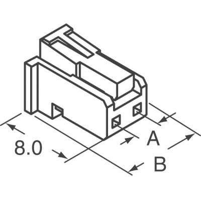 6 Rectangular Connectors - Housings Receptacle Natural 0.079
