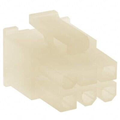 6 Rectangular Connectors - Housings Receptacle Natural 0.165