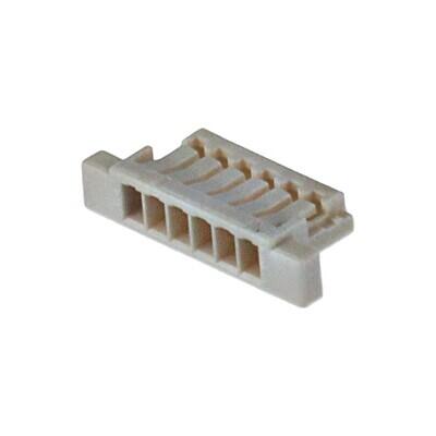 6 Rectangular Connectors - Housings Receptacle Natural 0.031