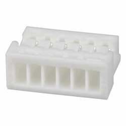 6 Rectangular Connectors - Housings Receptacle Natural 0.039