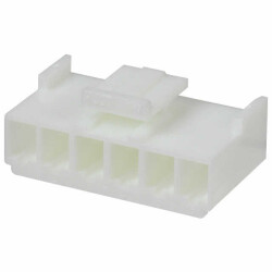 6 Rectangular Connectors - Housings Receptacle Natural 0.156