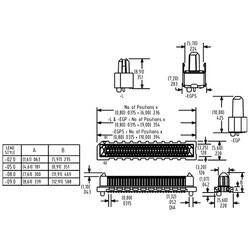 60 Position Connector Header, Center Strip Contacts Surface Mount Gold - 3