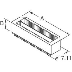 60 Position Connector Header, Outer Shroud Contacts Surface Mount Gold - Samtec Inc. (1)