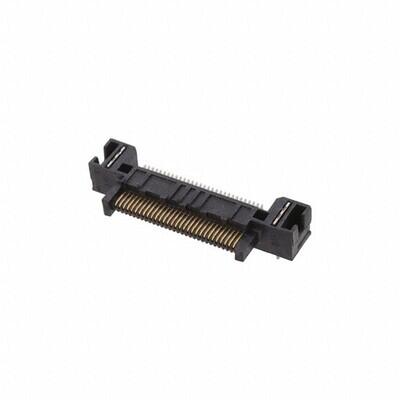 60 Position Connector Header, Outer Shroud Contacts Surface Mount, Right Angle Gold - 1