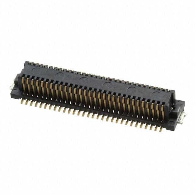 60 Position Connector Receptacle, Center Strip Contacts Surface Mount Gold