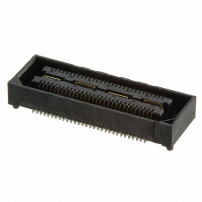 60 Position Connector Receptacle, Center Strip Contacts Surface Mount Gold - 2