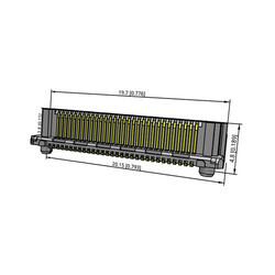 60 Position Connector Self Mating, Non-Gendered Surface Mount Gold - 3