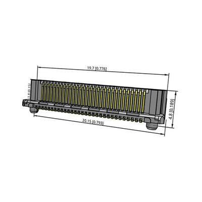 60 Position Connector Self Mating, Non-Gendered Surface Mount Gold - 3