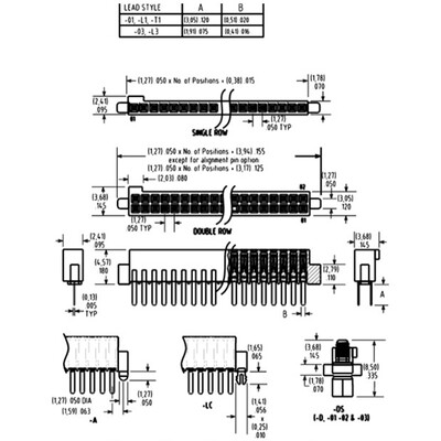 60 Position Receptacle Connector Surface Mount - 4